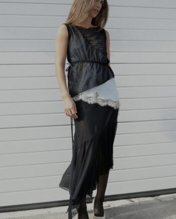 Asymatrical Mesh Skirt Xs