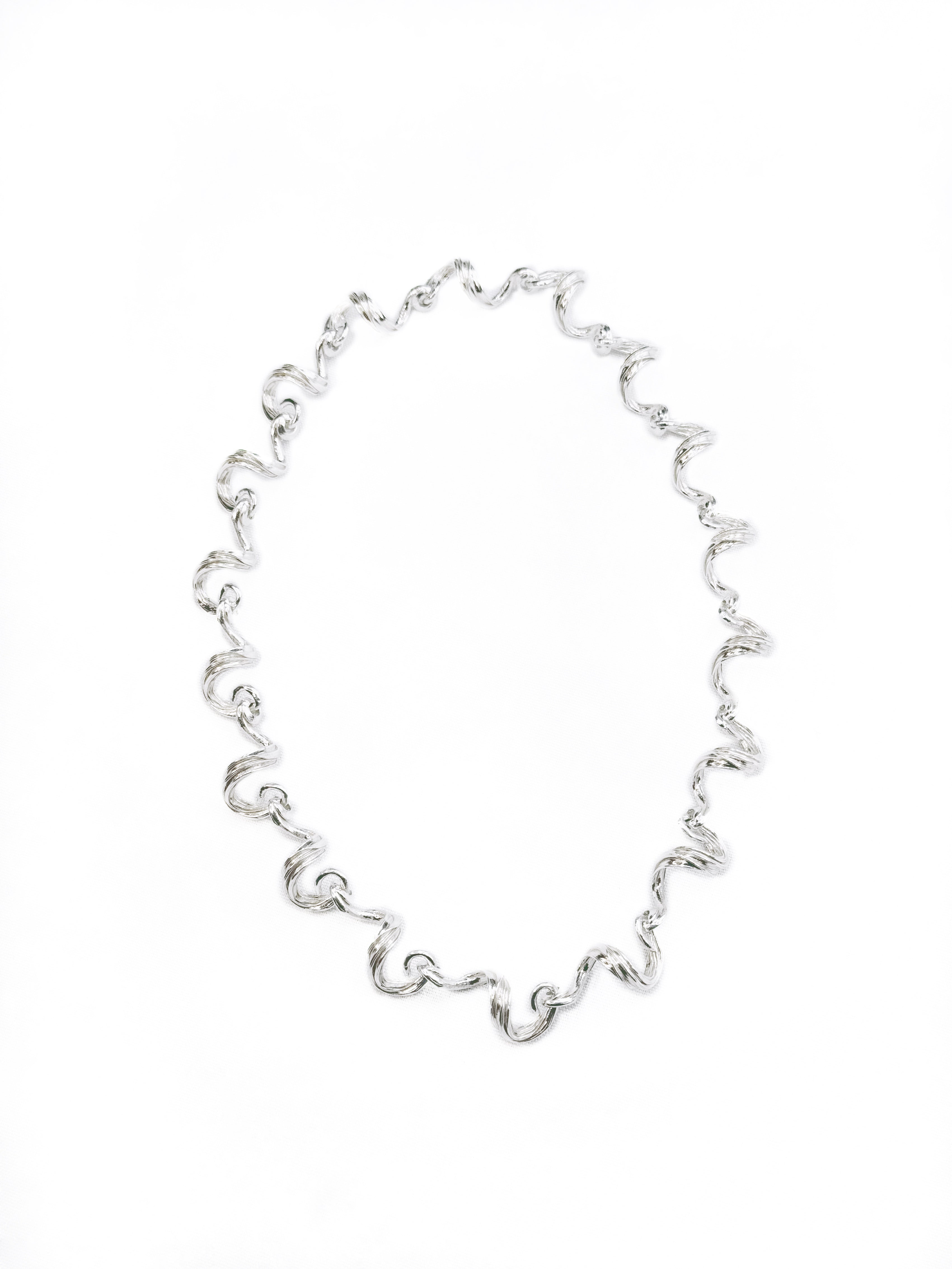 Helix Coil Necklace 49 Cm   Sterling 925 Silver