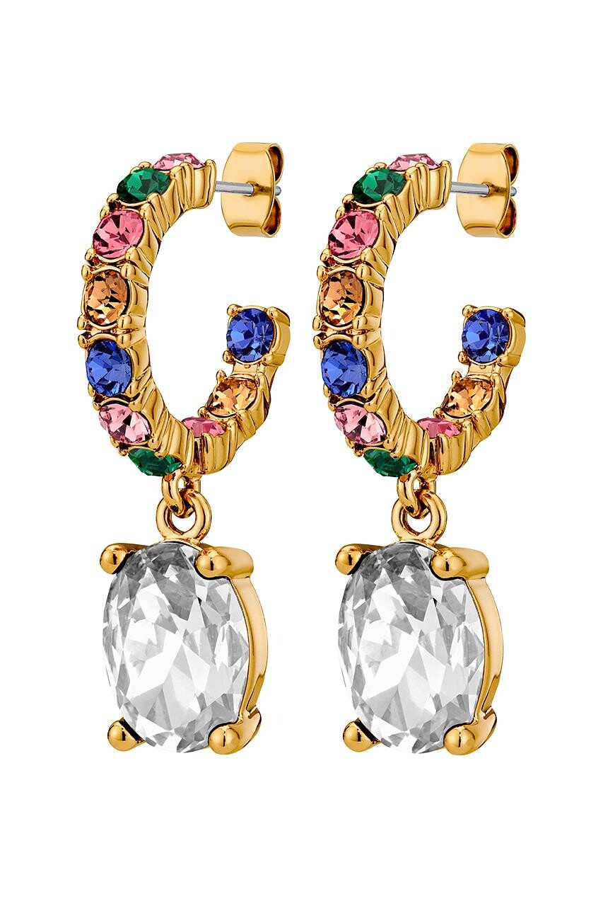 Barbara Sg Rainbow Krystal ørering Farve: Guld Onesize Dame