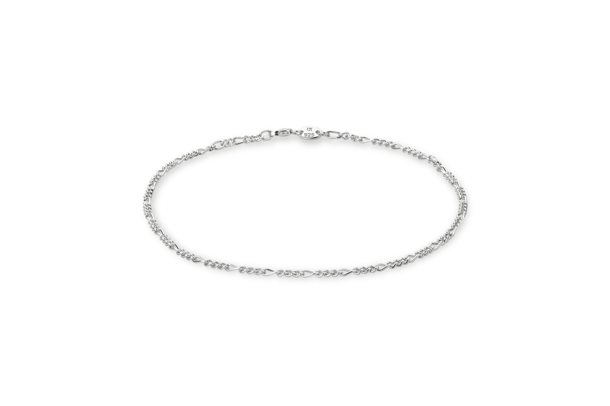 Ix Figaro Anklet Silver