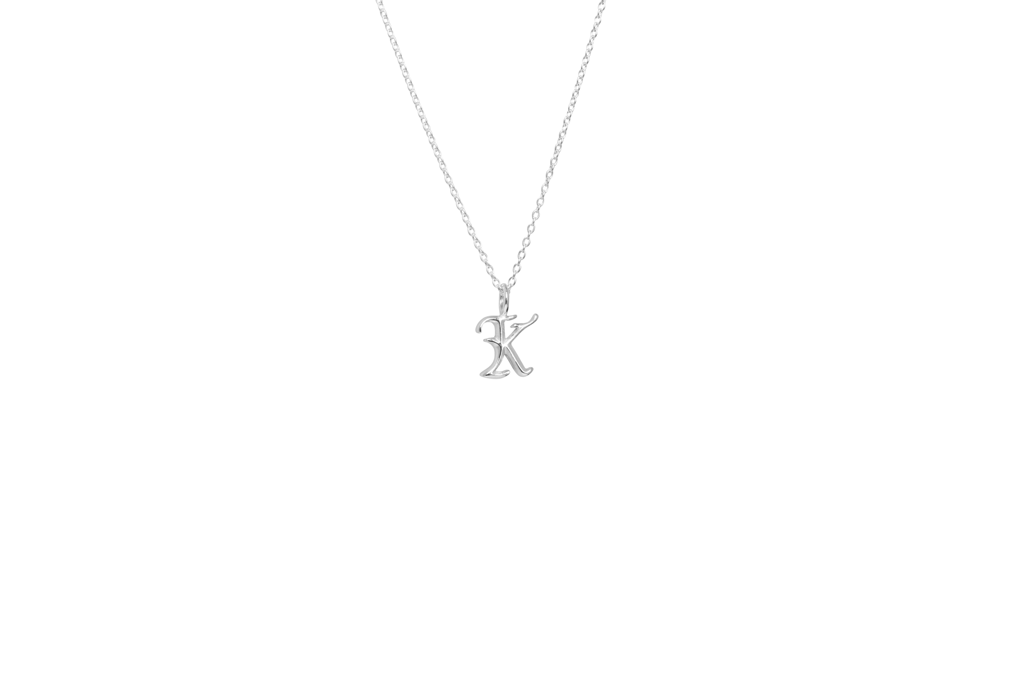 Ix   Letter Charm Silver
