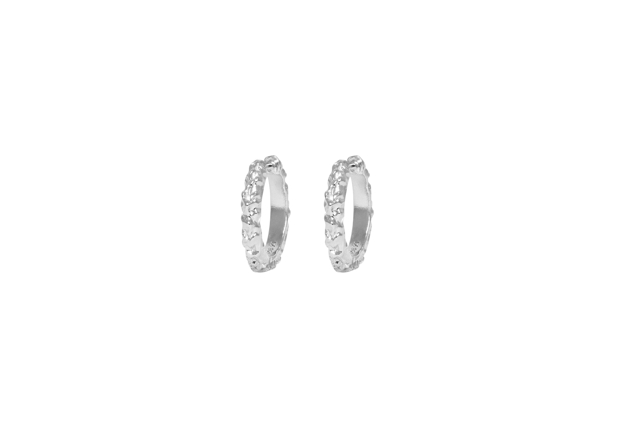 Ix Mini Crunchy Edge Earring Silver