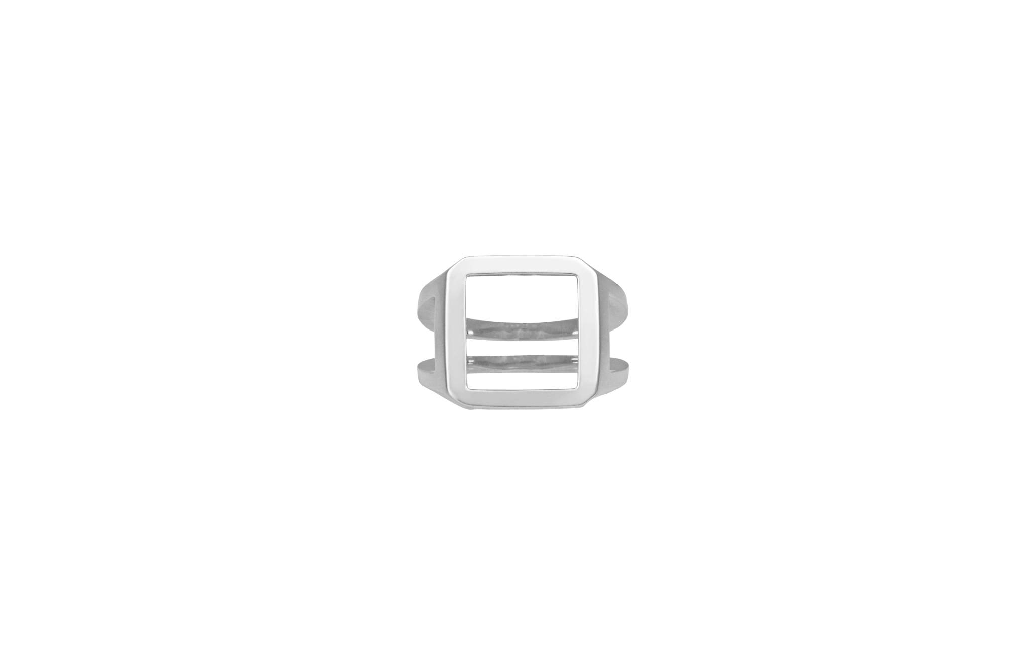 Ix Octagon Simple Signet Ring Silver