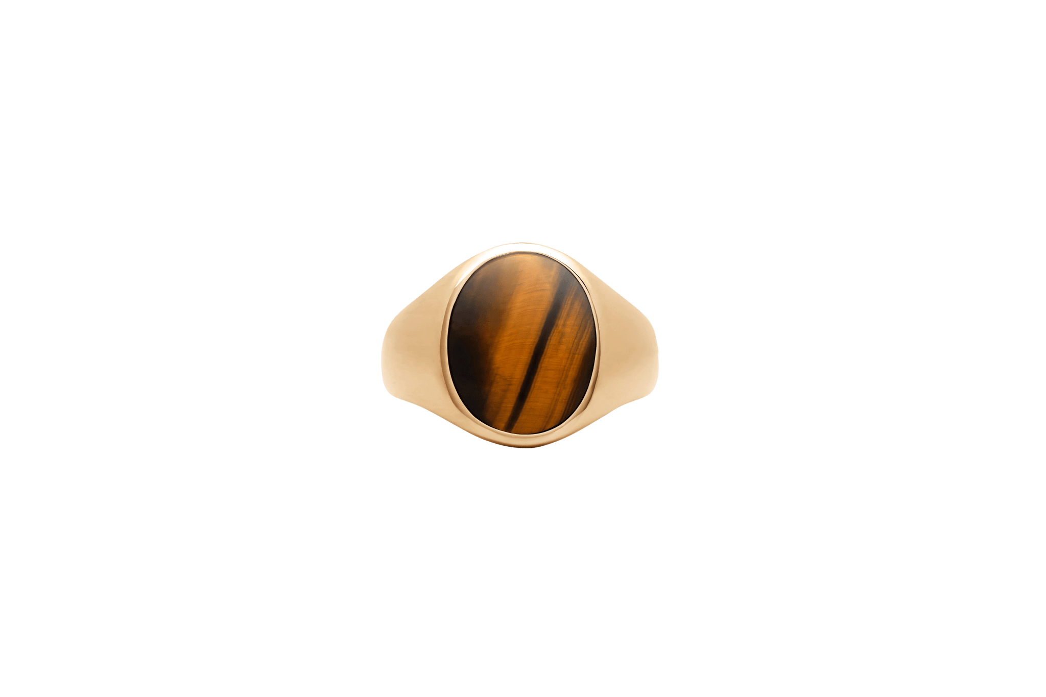 Ix Oval Signet Ring Tiger Eye