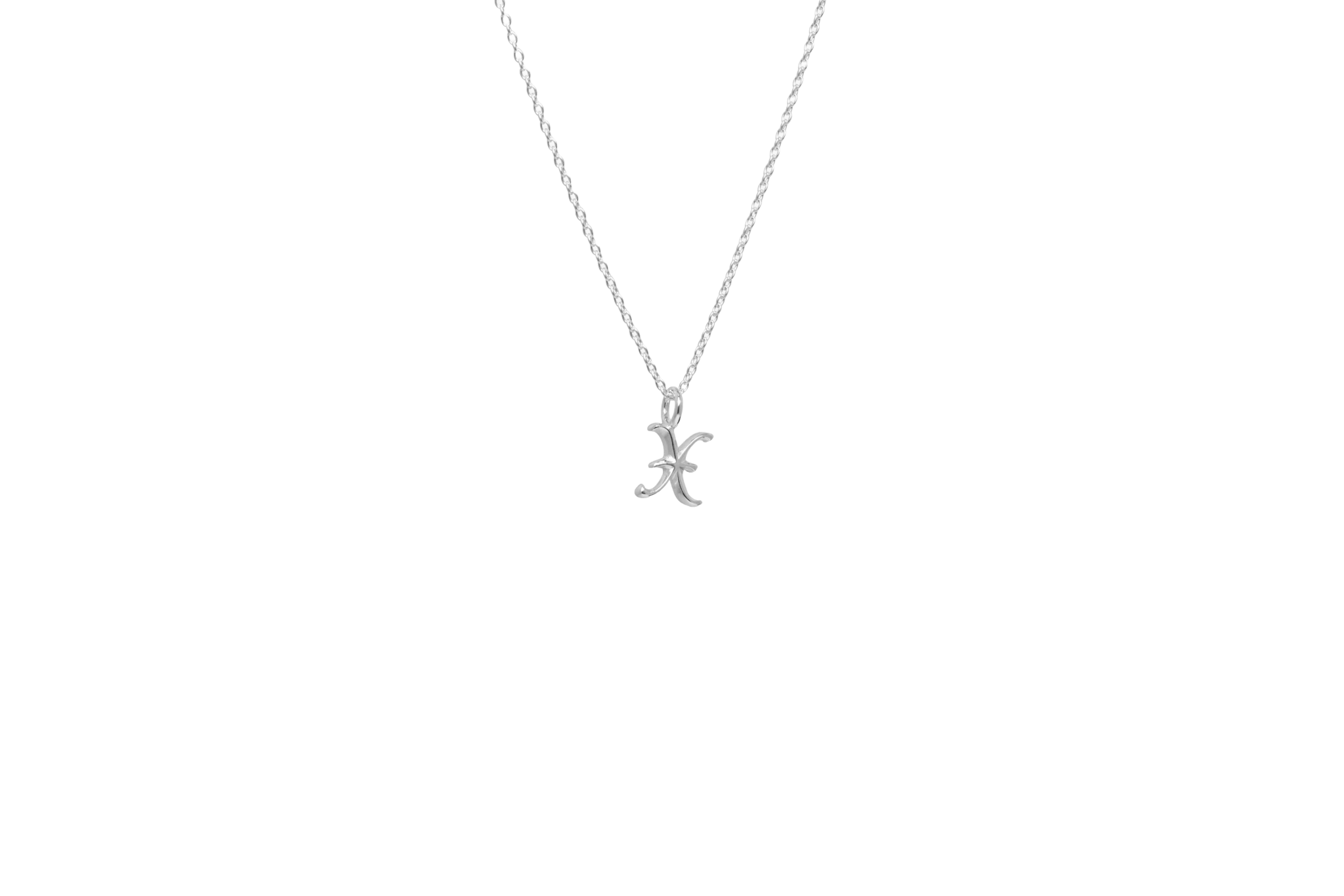 Ix   Letter Charm Silver