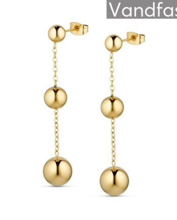 Annebrauner Ball Chain øreringe 18k Guldbelagt