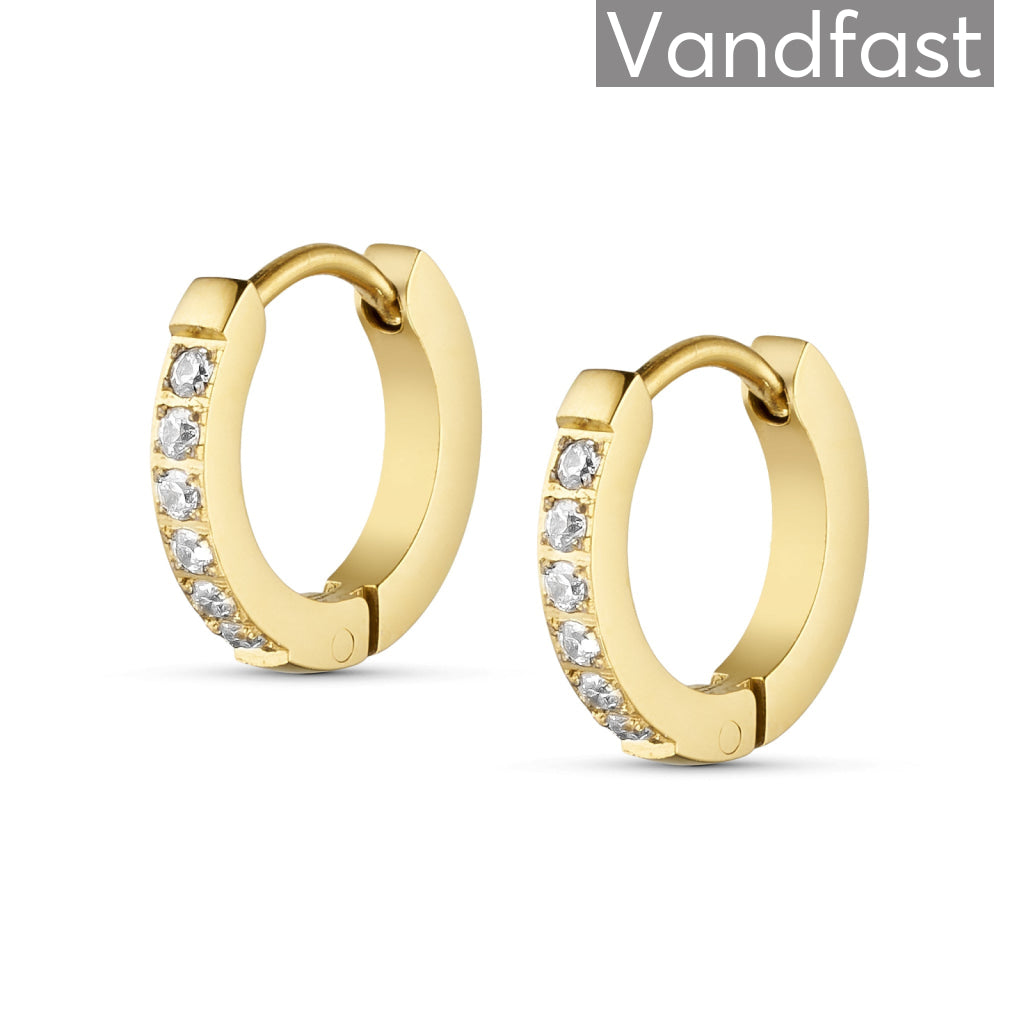 Annebrauner Creole Sparkle øreringe 18k Guldbelagt Mm