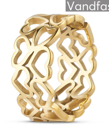 Annebrauner Hjerte Ring 18k Guldbelagt 51