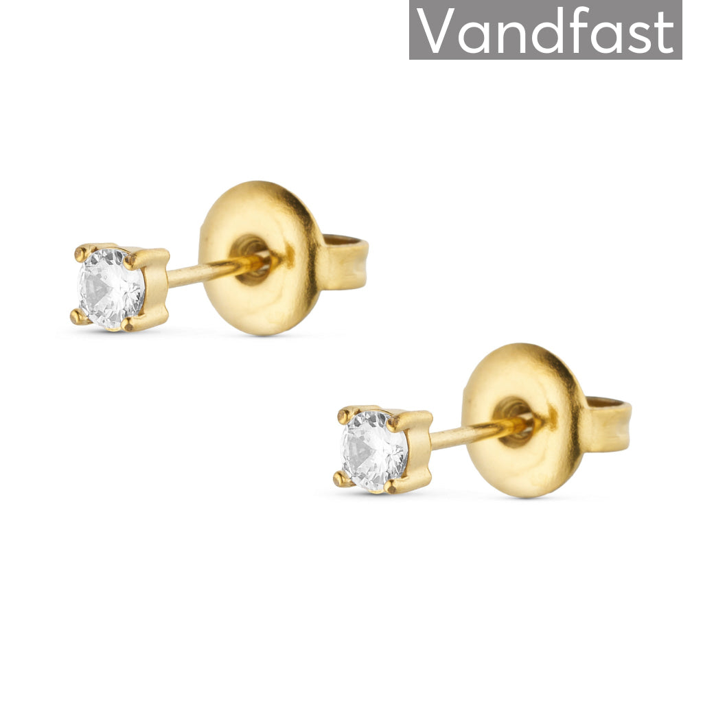 Annebrauner Princess Mm Clear øreringe 18k Guldbelagt