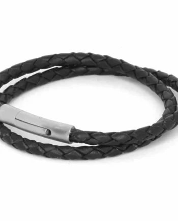 Baya Læderflet Armbånd 4mm
