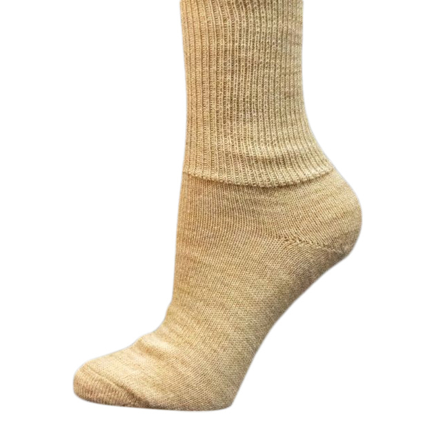Beige Alpaca Strømper Til Mænd Og Kvinder Str 34-48 Bløde Og Varme Sokker 70 Alpaka Og 30 Nylon Størrelse 18-21