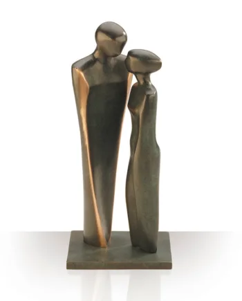 Bronzefigur Forelsket Par  Højde 22 Cm  Flot Bryllupsgave   Bronze  Gave Kærlighed