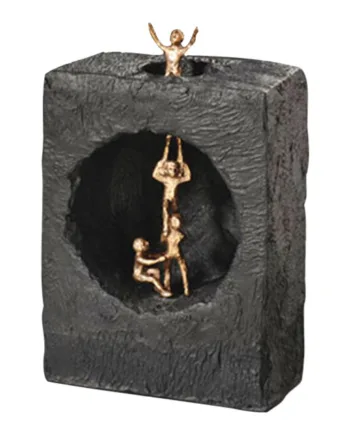 Bronzefigur  Quot Gensidigt Quot  19 Cm  Bronzeskulptur   Sort Sten 1995 - Kr  Køb Til Gave Eller Til Egen Glæde