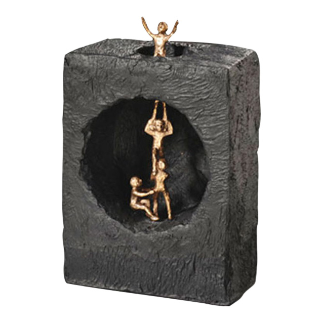 Bronzefigur Quot Gensidigt Quot 19 Cm Bronzeskulptur Sort Sten 1995 - Kr Køb Til Gave Eller Til Egen Glæde