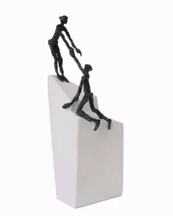 Bronzefigur Sammen Er Vi Stærkere  25 Cm  Gaveide 1995 - Kr  Gave Kollega  Chef  Reception  Jubilæum