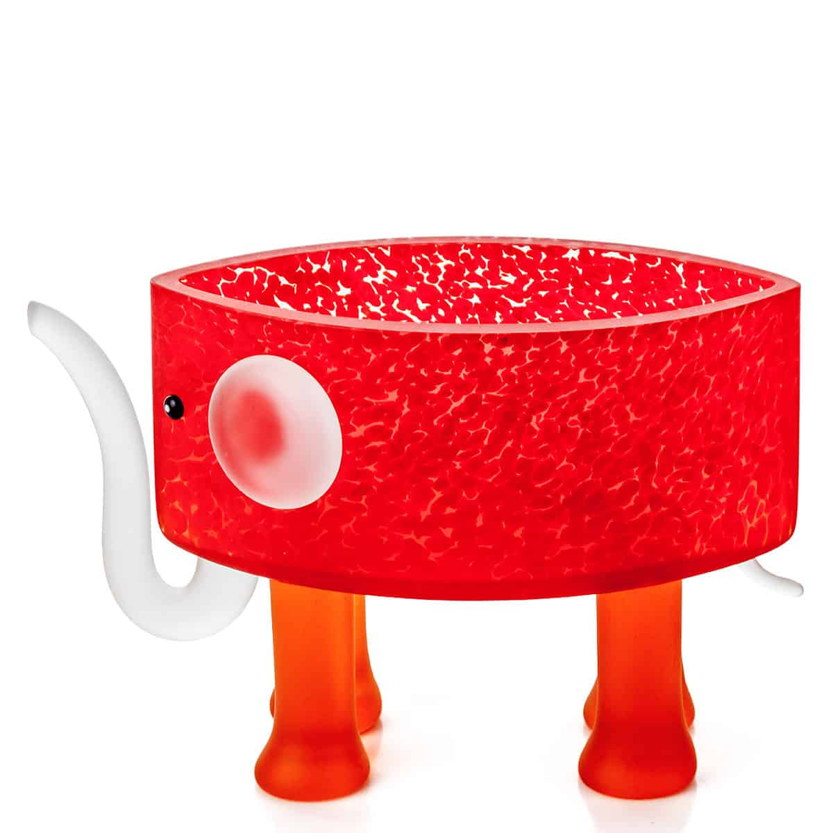 Elefant Kunsthåndværk Glas Rød Og Orange 24x31x26 Cm Glaskunst Særklasse Borowski