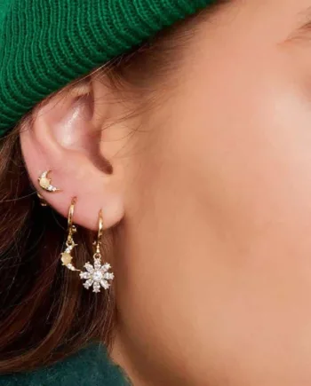 Half Moon ørering Med Cz