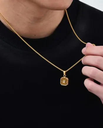 Neck Stone Halssmykke ædelstål Forgyldt