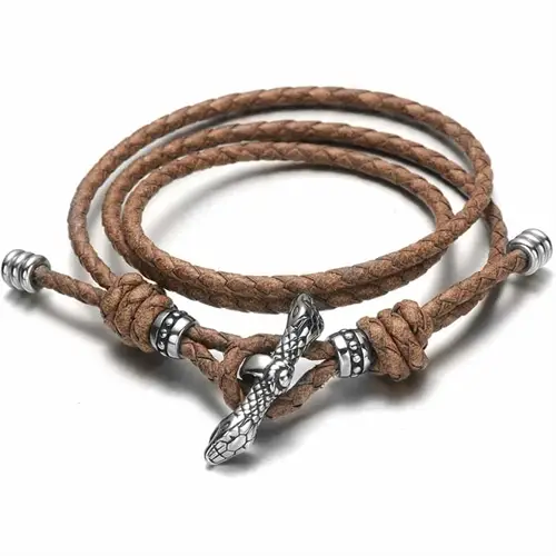 Ny Sparz Læder Snake Armbånd
