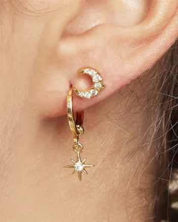 Piercing Stick Med Cz   Moon