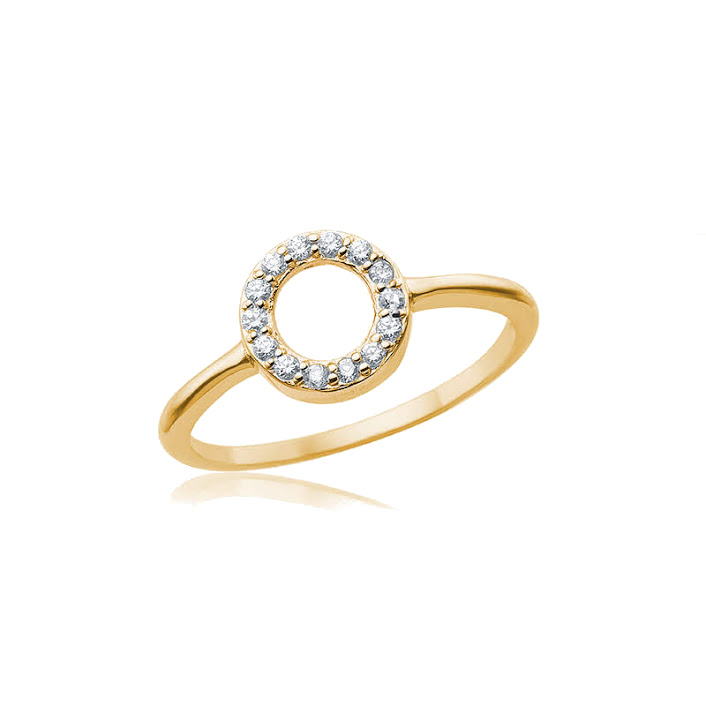 Ring Guldbelagt Sølv 48