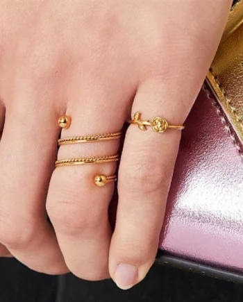 Spiral Ringen   Forgyldt ædelstål