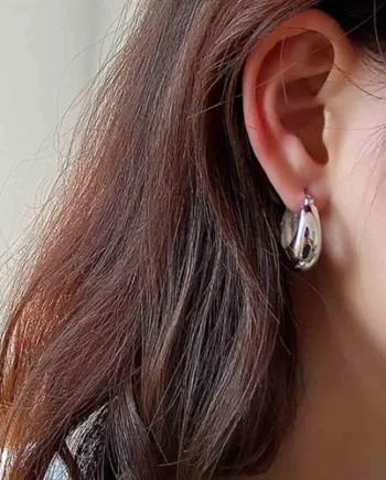 St Crop ørering   Sterling Sølv