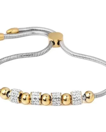 Steel Florell Armbånd   ædelstål Med Cz