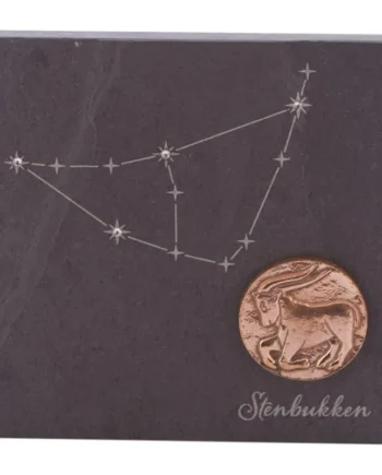 Stjernetegn 14     14   Cm Billede 399 - Kr  Skifer  Bronze  Swarovski Krystaller  Alletiders Gaveide  Stjernetegn Stenbuk 22 12-20 01
