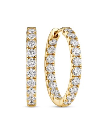 øreringe Alba Eternity 14 Kt  Guld El  Hvidguld   16 Ct Tw  -  Vs Lab-grown Diamanter