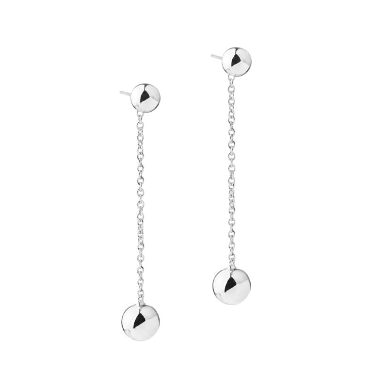 Alba Earstud Long   Silver