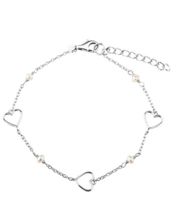 Alma Pearl Bracelet   Silver