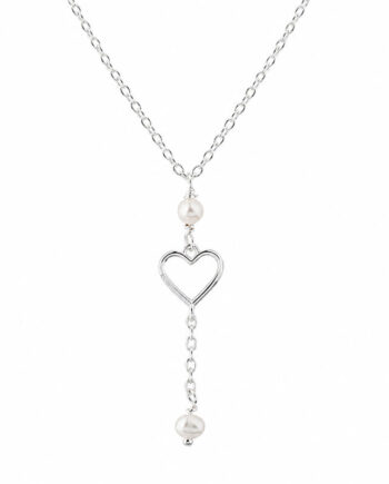 Alma Pearl Necklace   Silver