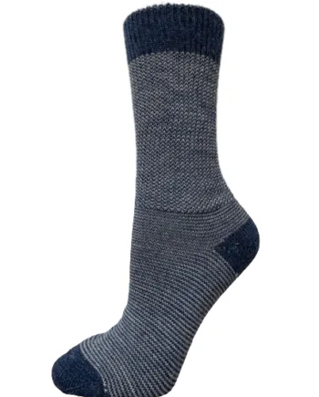 Alpaca Sokker  Jeansblå Størrelse 18-21