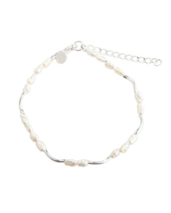 Alura White Bracelet    Silver