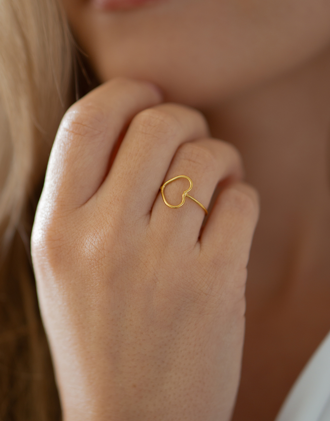Amor Hjerte Guld Ring