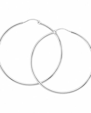 Ana Hoop Medium 30 Mm   Silver