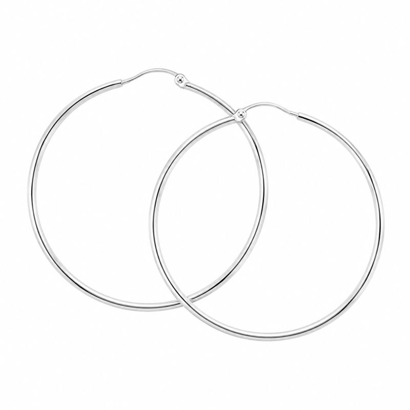 Ana Hoop Medium 30 Mm   Silver