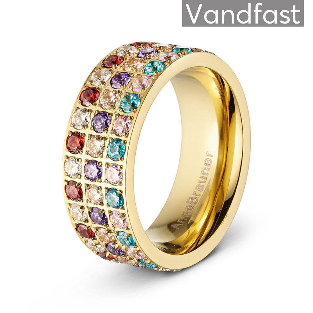 Annebrauner Alliance Multicolor Ring 18k Guldbelagt 48