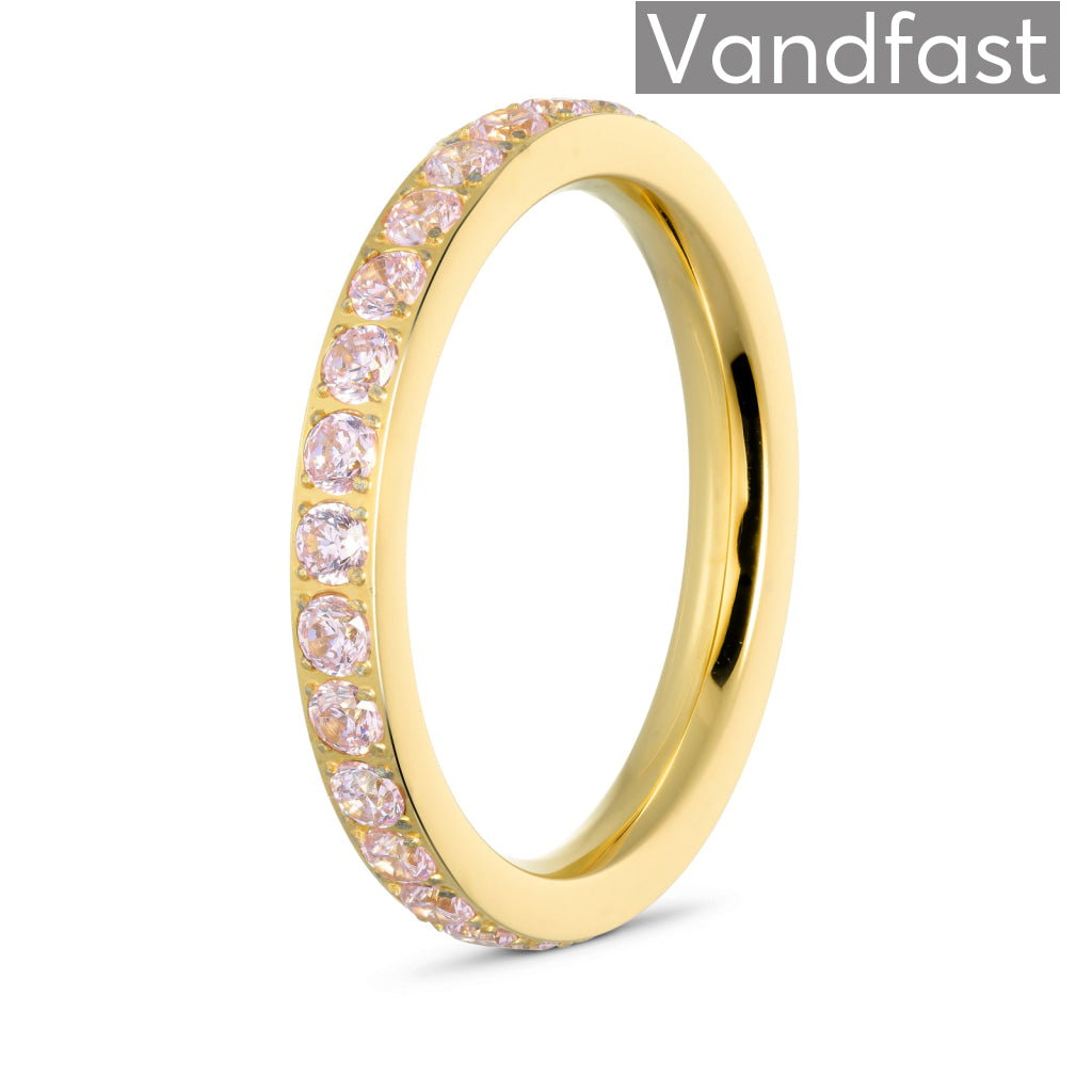 Annebrauner Alliance Pink Ring 18k Guldbelagt 48