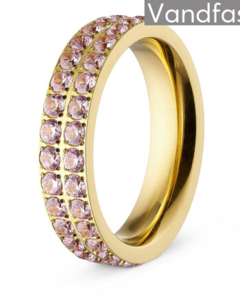 Annebrauner Alliance Pink Ring 18k Guldbelagt 48
