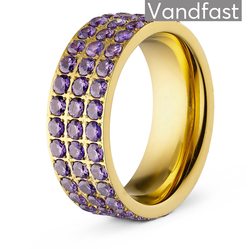Annebrauner Alliance Purple Ring 18k Guldbelagt 48