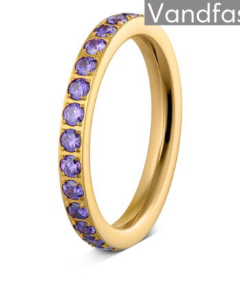 Annebrauner Alliance Purple Ring 18k Guldbelagt 48