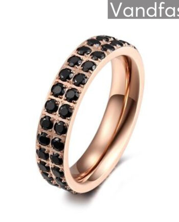 Annebrauner Alliance Rose Black Ring 50