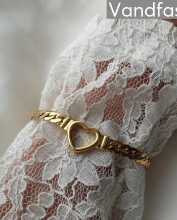 Annebrauner Armadillo Heart Armbånd 18k Guldbelagt