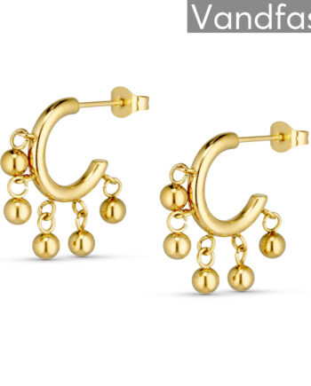 Annebrauner Ball Dangle øreringe 18k Guldbelagt