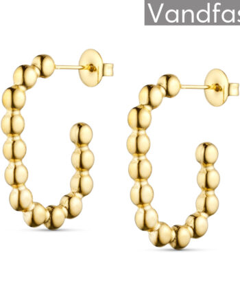 Annebrauner Ball Hoops øreringe 18k Guldbelagt