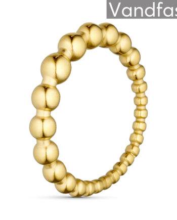 Annebrauner Ball Ring 18k Guldbelagt 52