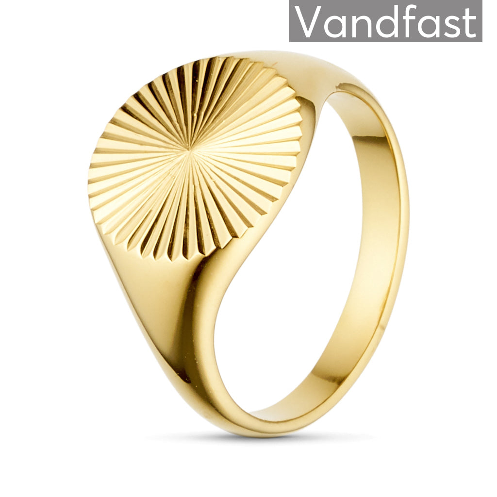 Annebrauner Big Sun Ring 18k Guldbelagt 52