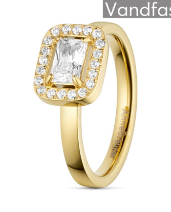 Annebrauner Chã Teau Ring 18k Guldbelagt 48